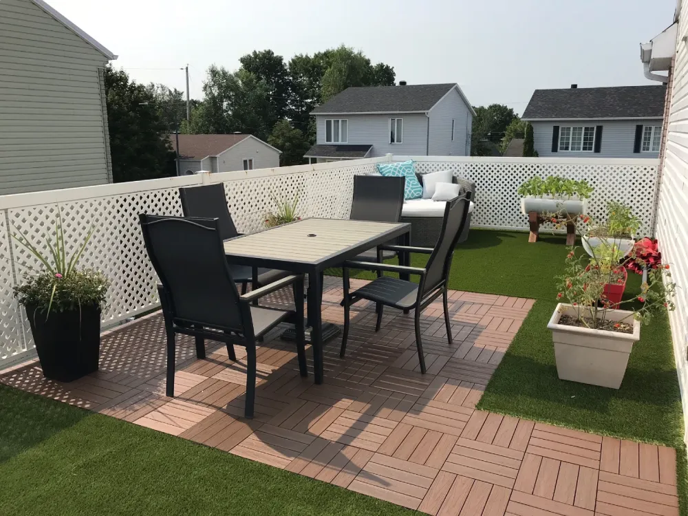 tuiles composite pour jardin quebec