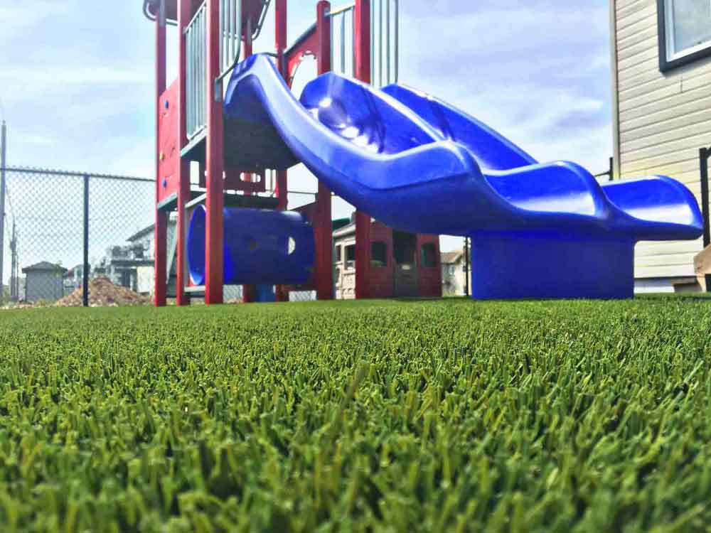 artificial grass playground area