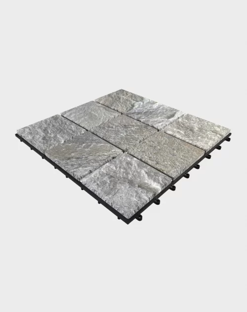 Composite deck tiles ezclip quartz