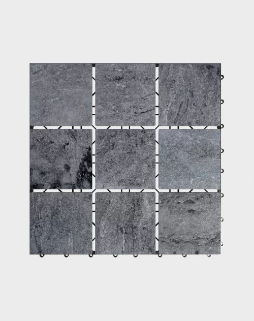 Composite deck tiles ezclip slate