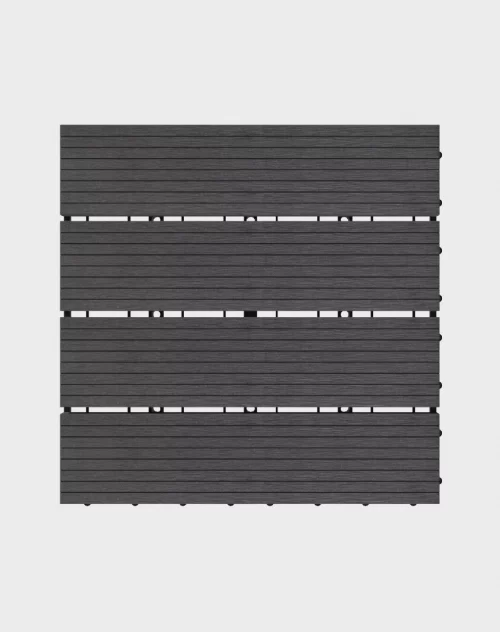 Composite deck tiles ezclip design charcoal