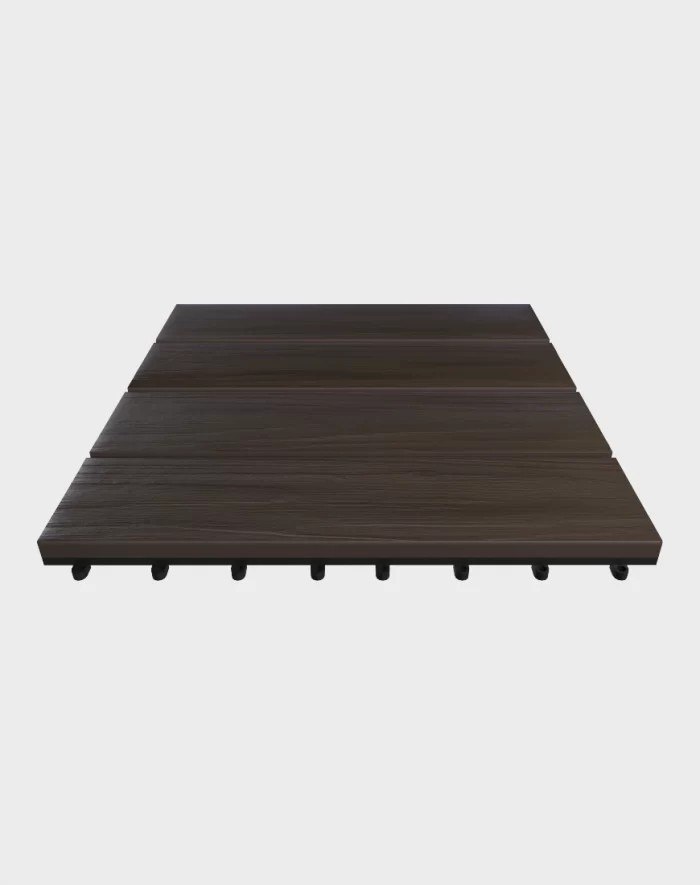 Composite deck tiles ezclip elite natural dark