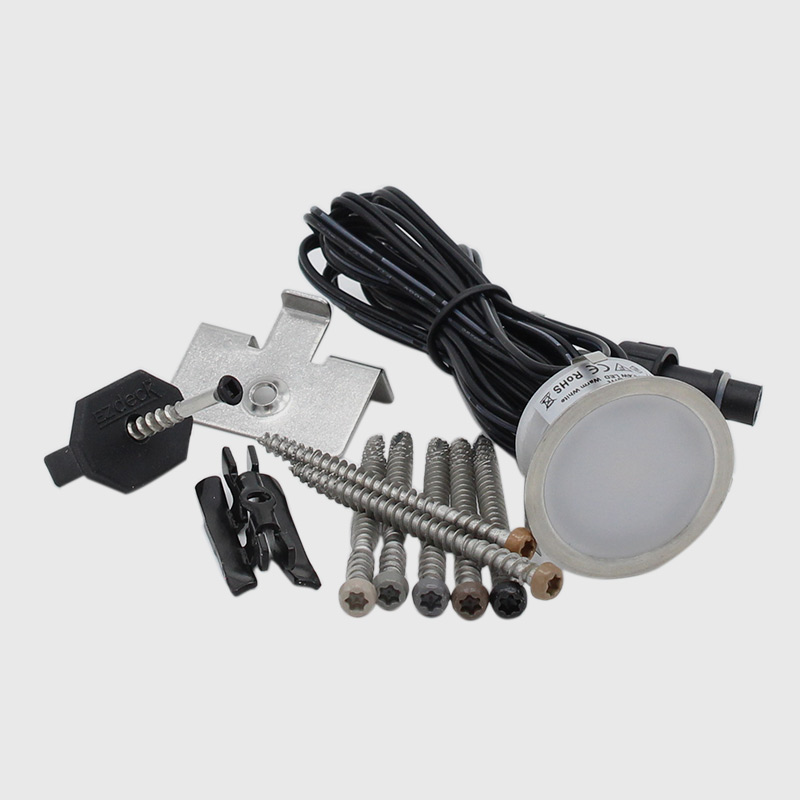 composite deck hardware deck-accessories-clips-screws-jointing-nosing-clips-LED-lights