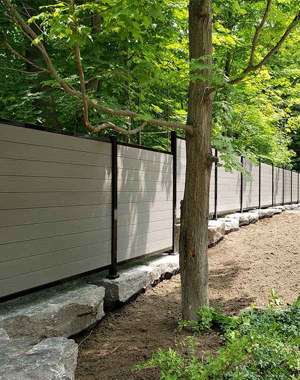 Ezfence-elite-dark-grey-outdoor-screening-decorative-panel-garden-privacy-security-canada