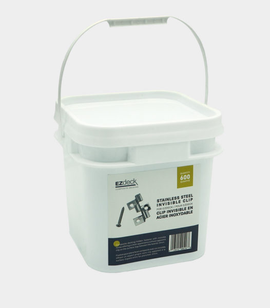 bucket-of--600-composite-deck-board-clips-stainless-steel-toronto-vancouver