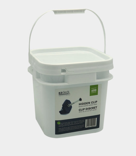bucket-of-600-nylon-clips-with-100-screws-SGC-compatible-with-ezdeck-boards-and-trex-boards composite decking fasteners