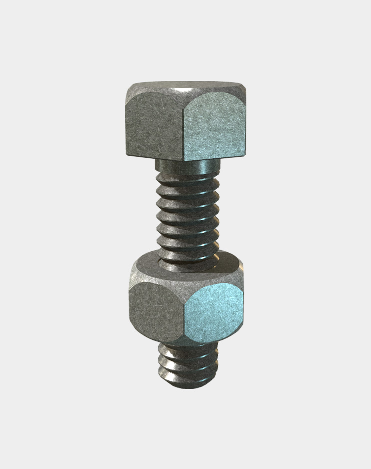 Base-bolt-with-nut fence hardware