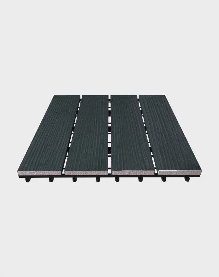Composite deck tiles ezclip premium carbonized
