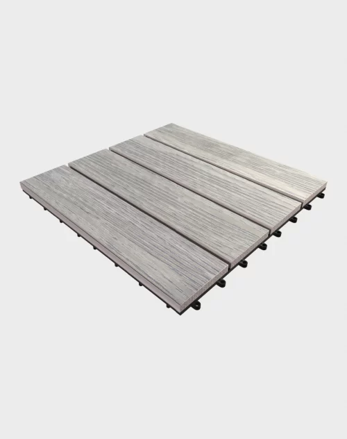 Composite deck tiles ezclip premium vanilla