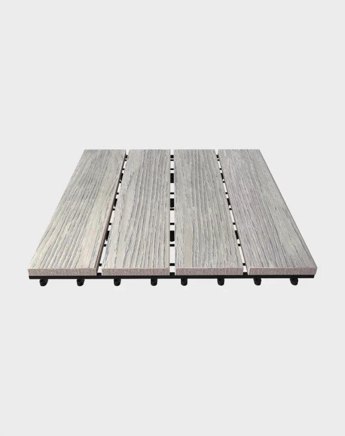 Composite deck tiles ezclip premium vanilla